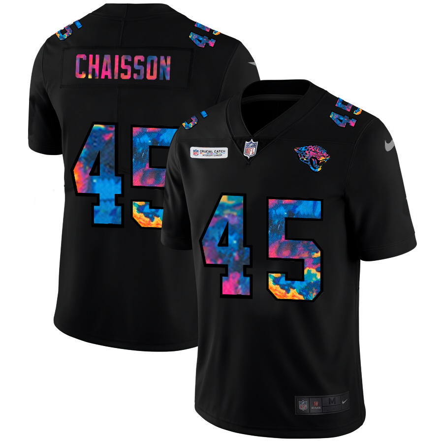 NFL Jacksonville Jaguars #45 KLavon Chaisson Men Nike MultiColor Black 2020  Crucial Catch Vapor Untouchable Limited Jersey->denver broncos->NFL Jersey